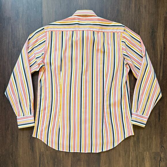 Etro Milano Multicolor Striped Button Up Shirt 100% Cotton Italy 42 - Picture 3 of 10